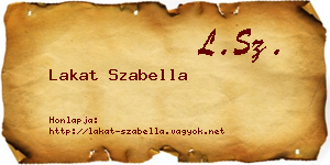 Lakat Szabella névjegykártya