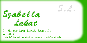 szabella lakat business card